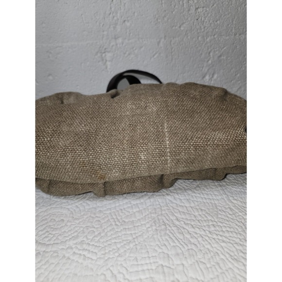 Longchamp Paris Idole Hobo Bag Brown Double Handle Fabric With Leather. VTG EUC - Picture 7 of 11